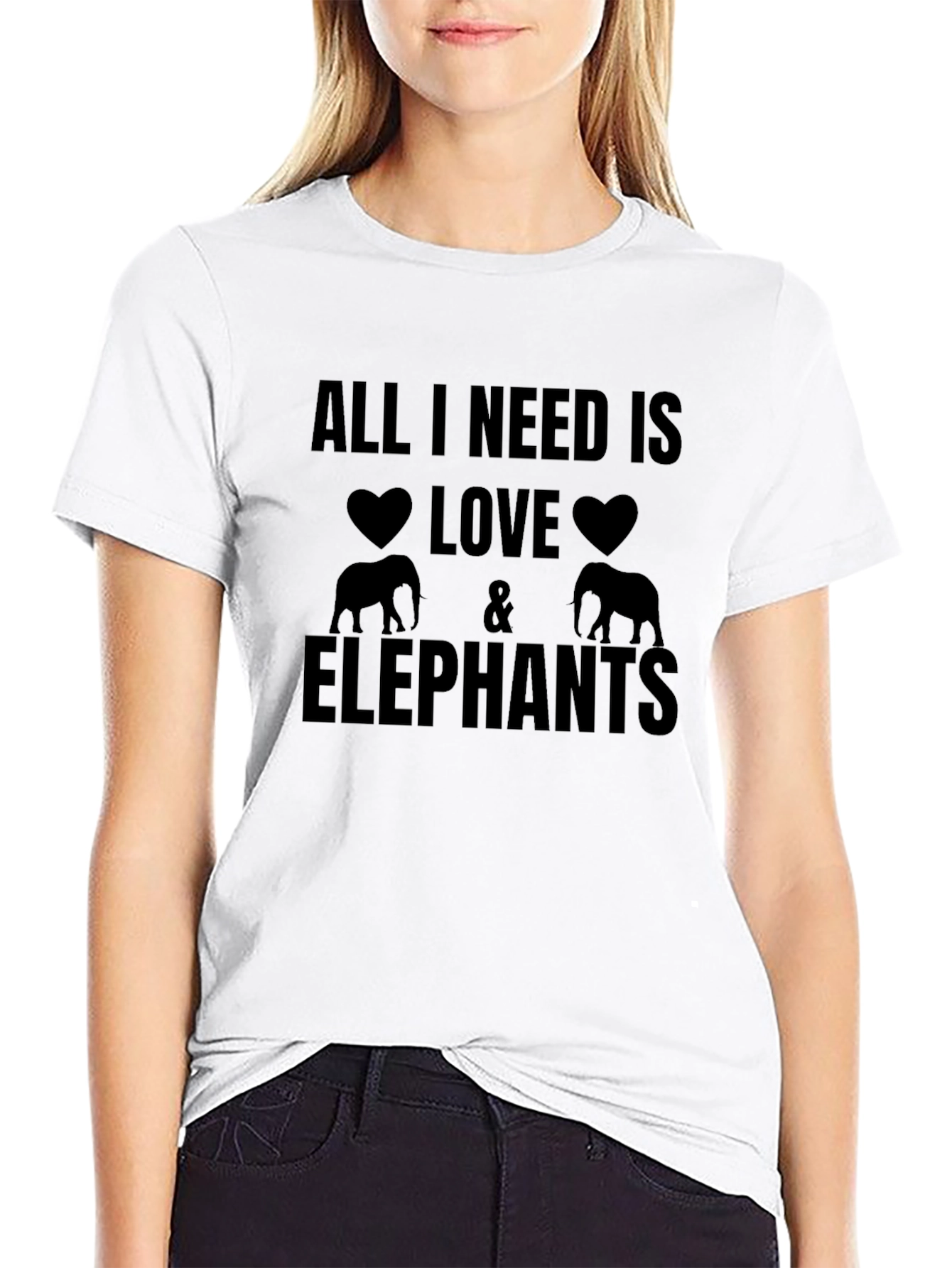 All I Need Is Love & Elephants Graphic Tee