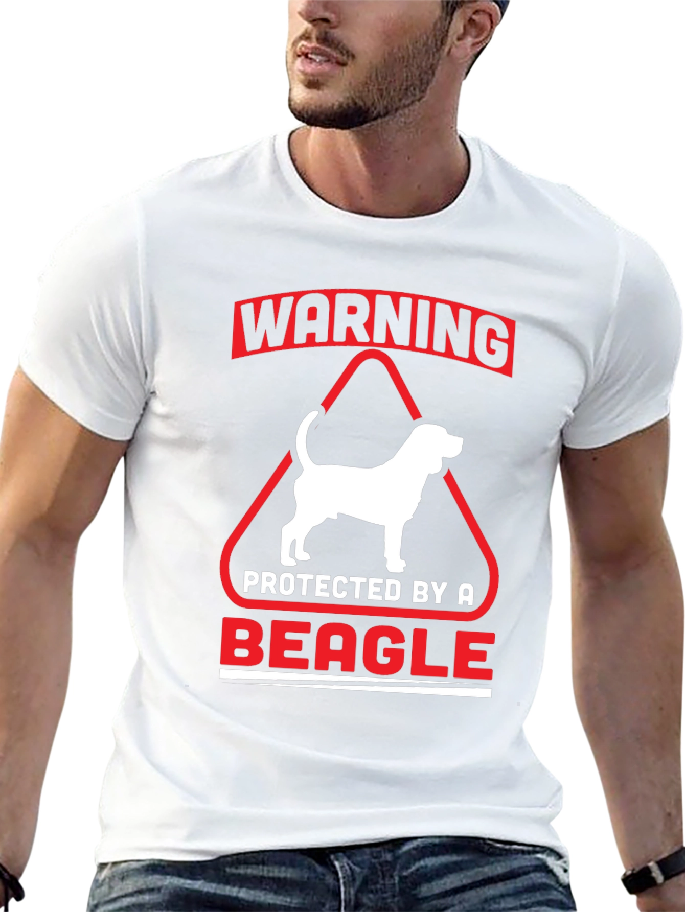 Warning Protected by a Beagle T-Shirt
