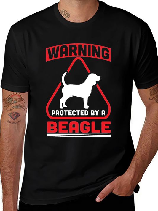 Warning Protected by a Beagle T-Shirt