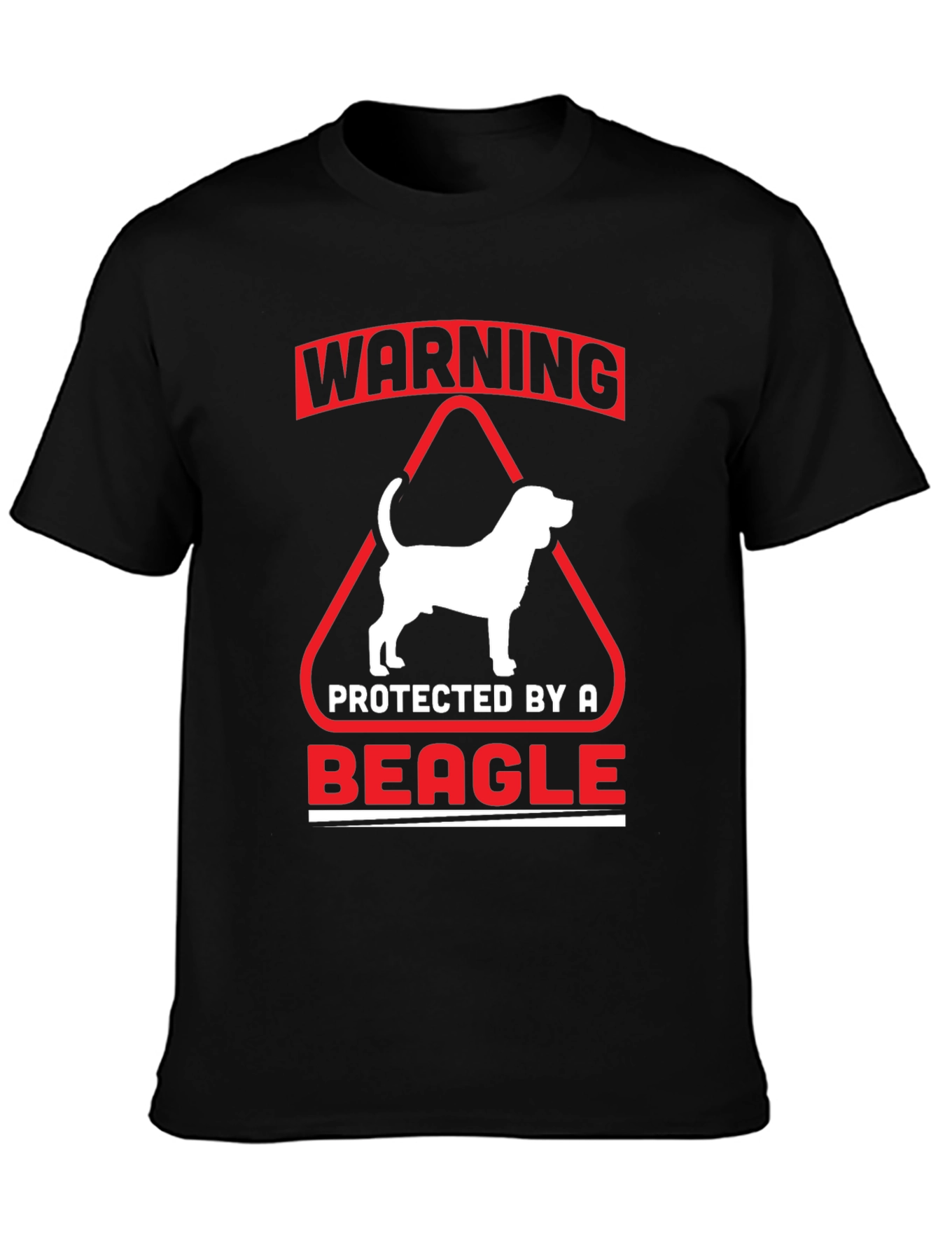 Warning Protected by a Beagle T-Shirt