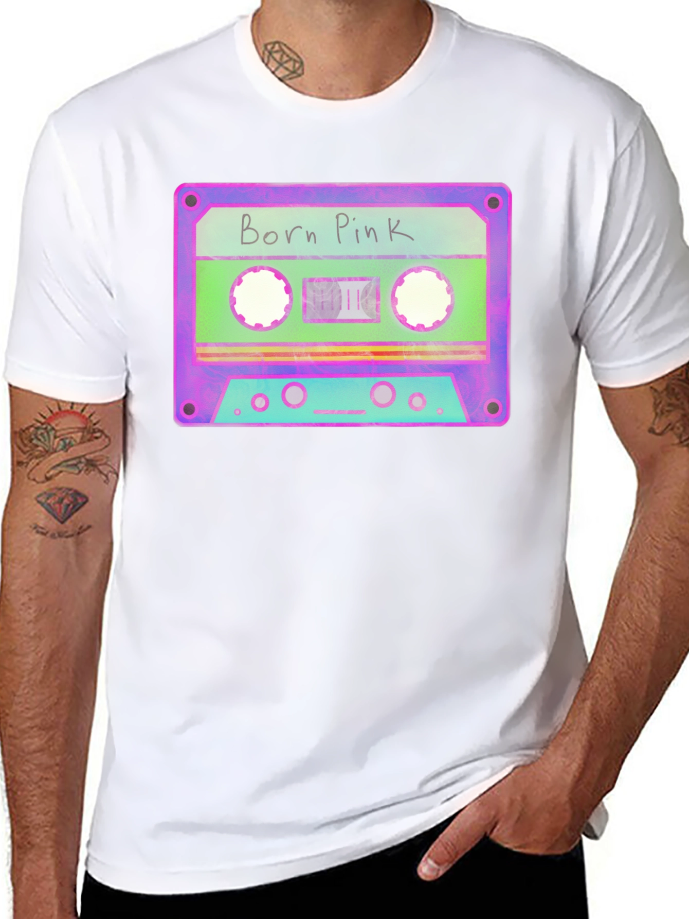 Born Pink Cassette Graphic Tee - Retro Style