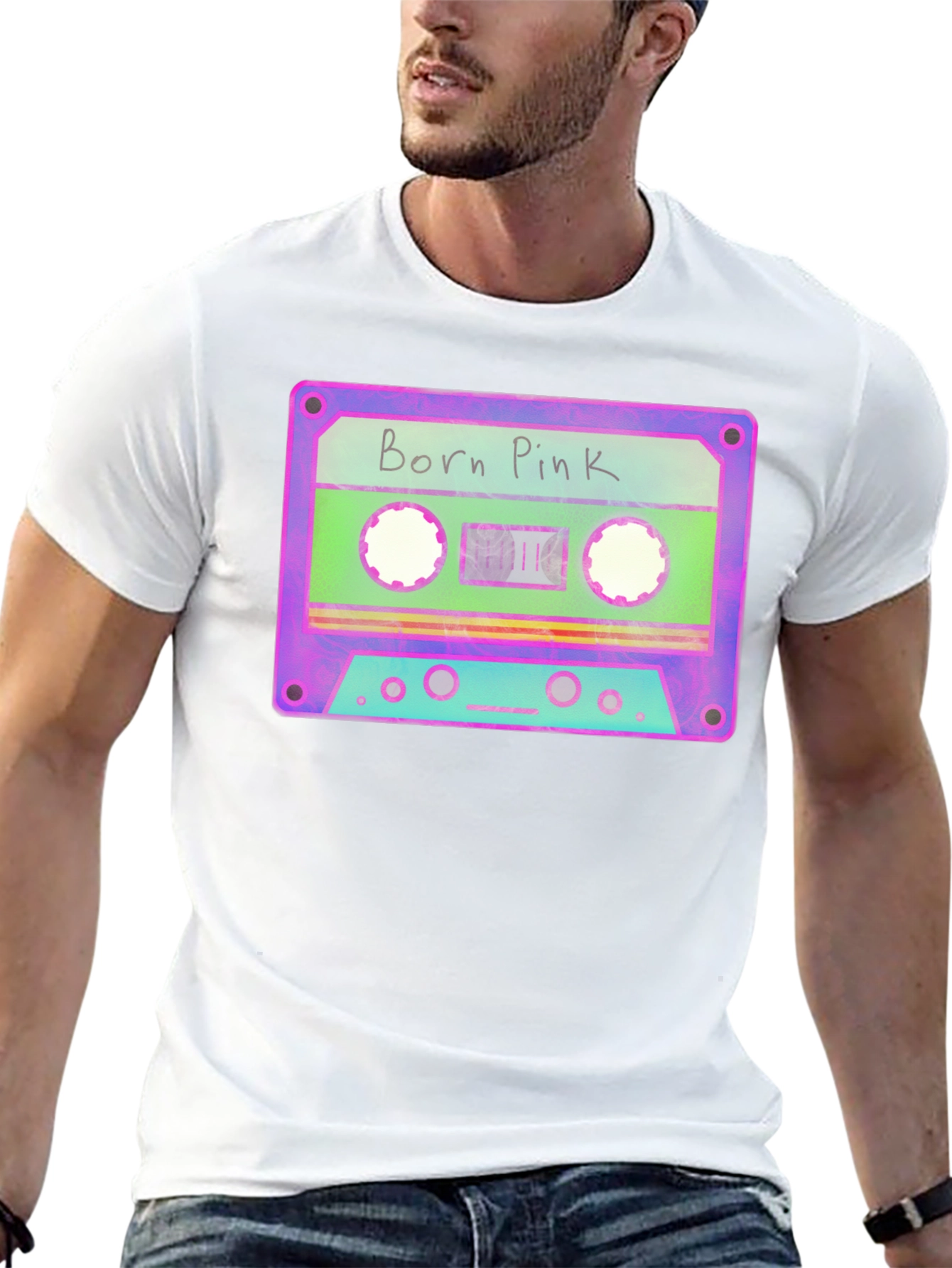 Born Pink Cassette Graphic Tee - Retro Style