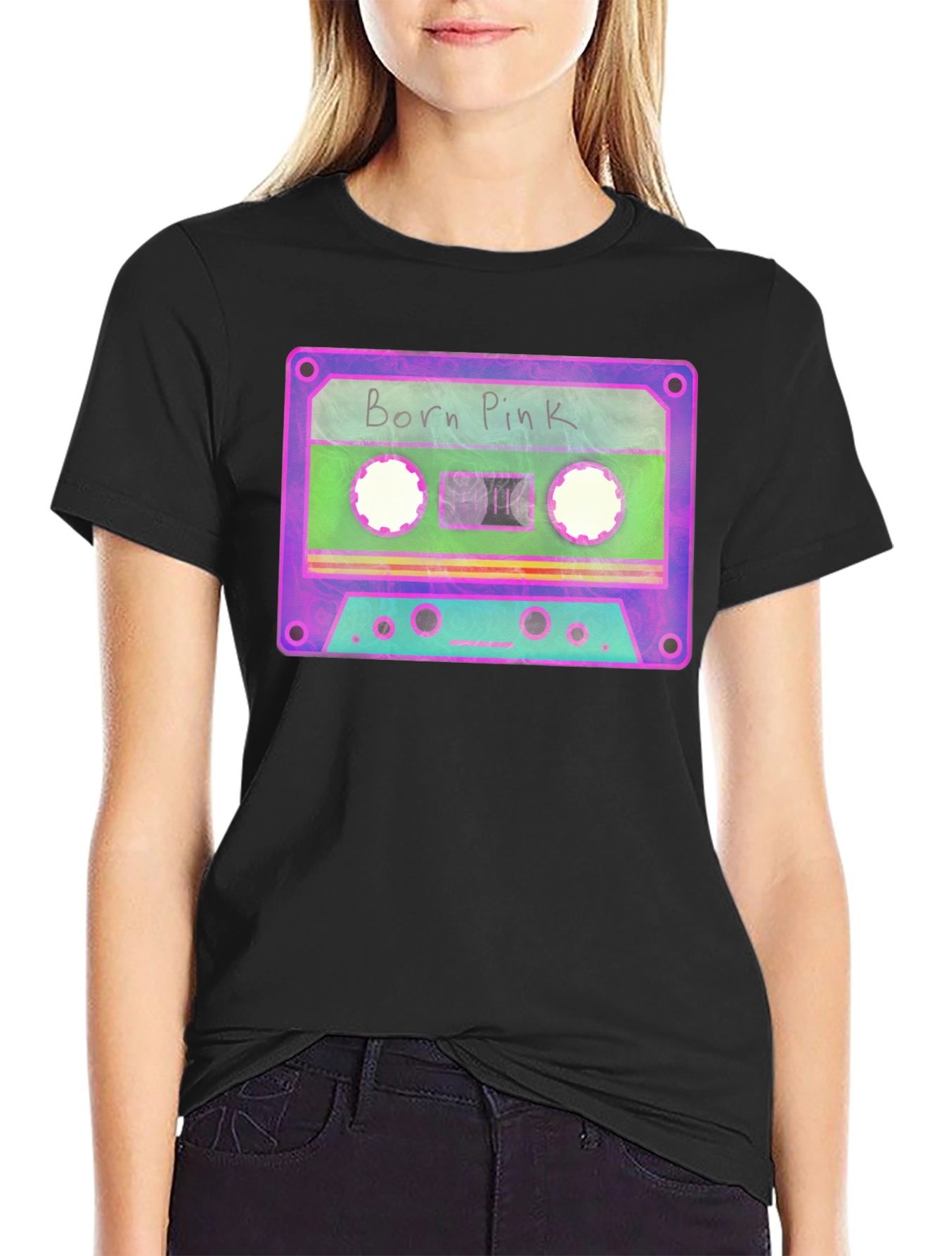 Born Pink Cassette Graphic Tee - Retro Style