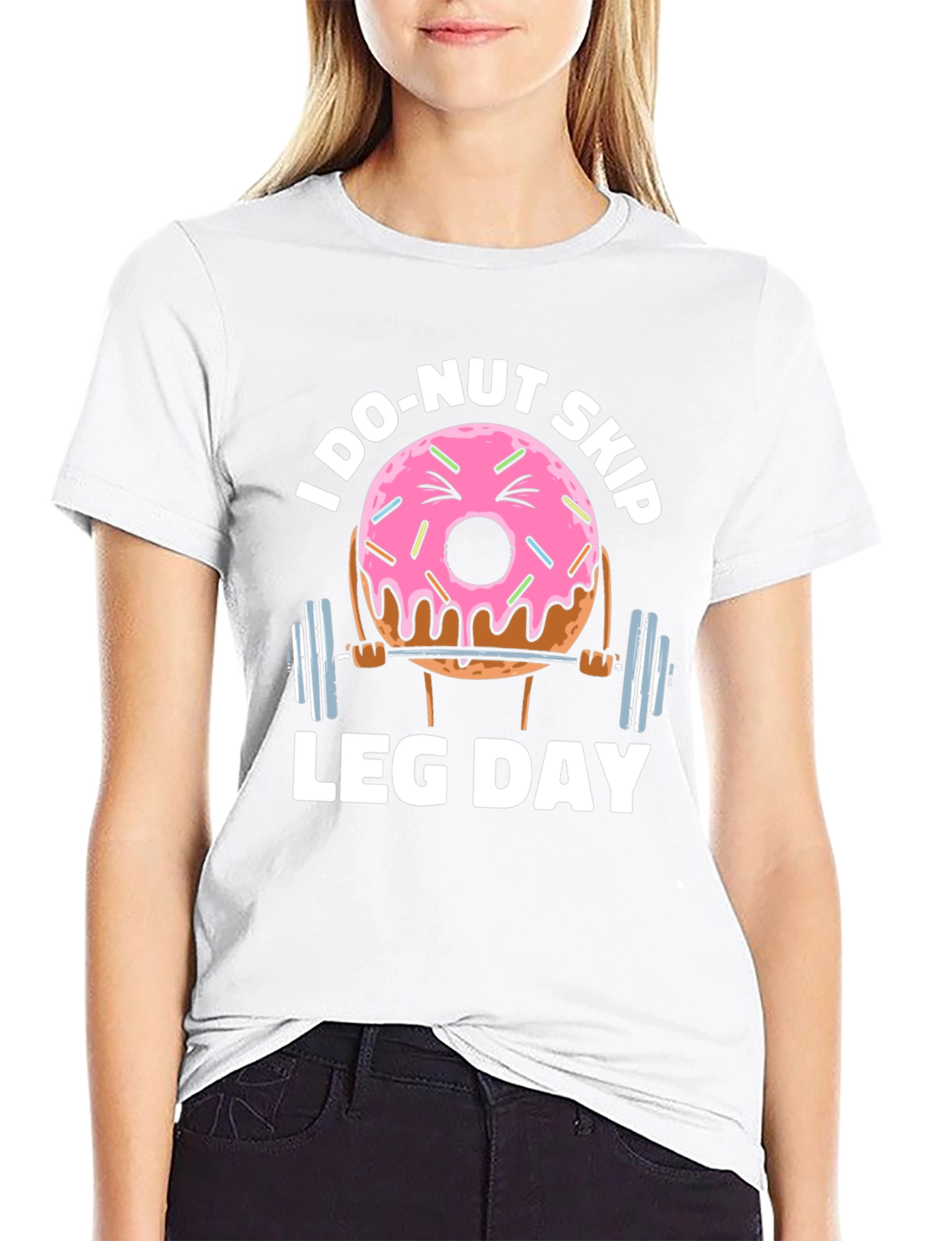 Donut Skip Leg Day Funny Workout T-Shirt
