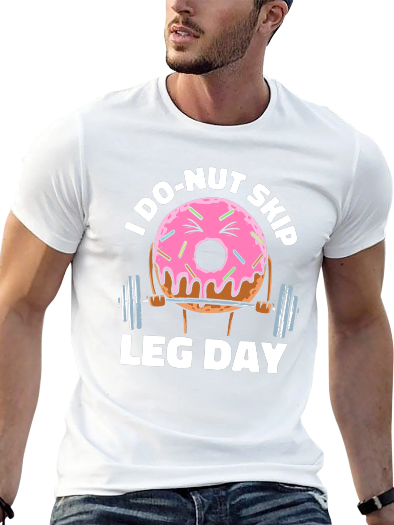 Donut Skip Leg Day Funny Workout T-Shirt