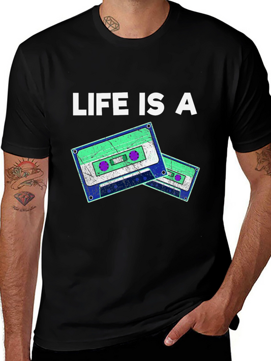 Life Is A Mixtape T-Shirt - Retro Cassette Graphic Tee