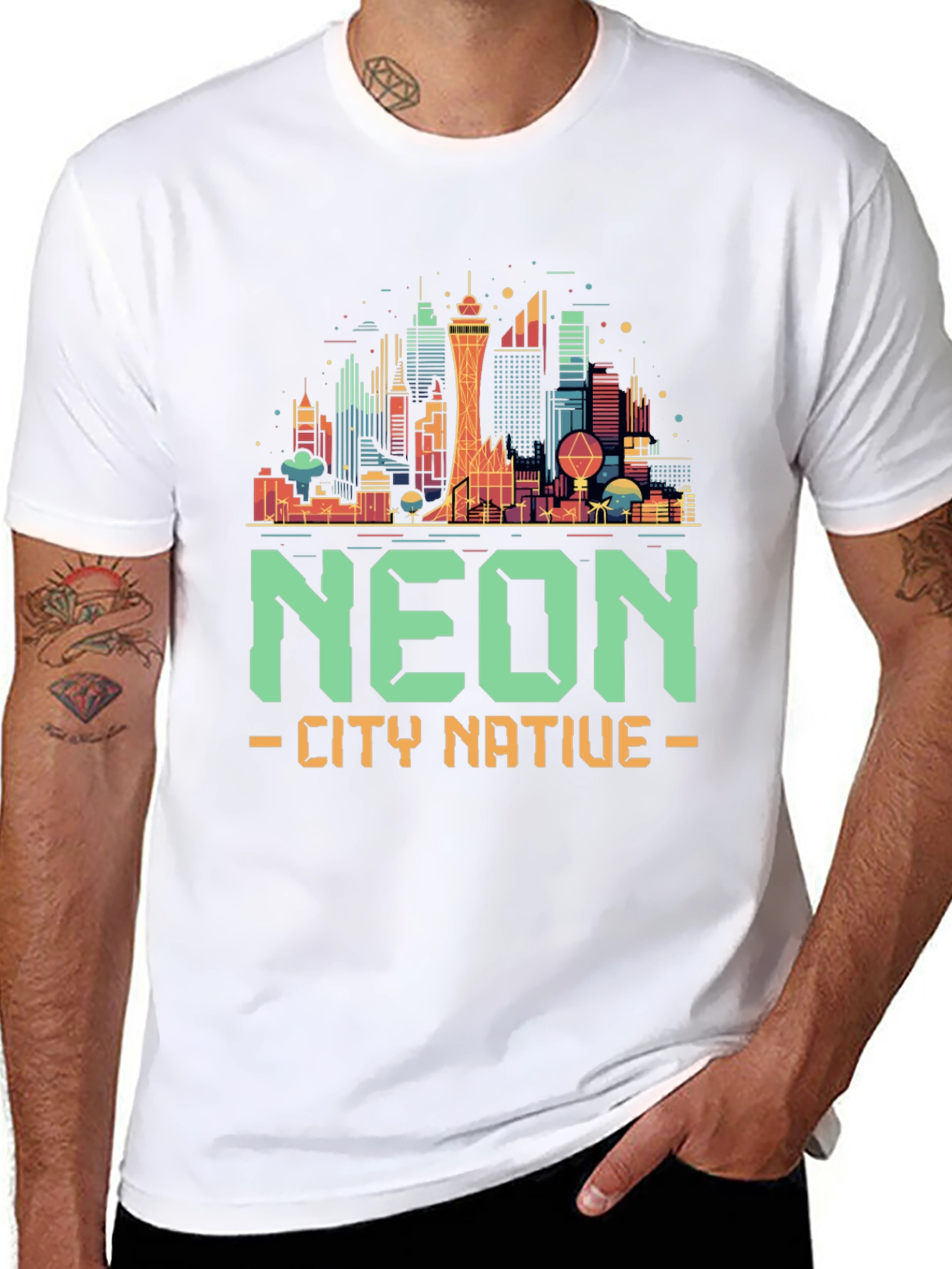 Neon City Native Graphic T-Shirt