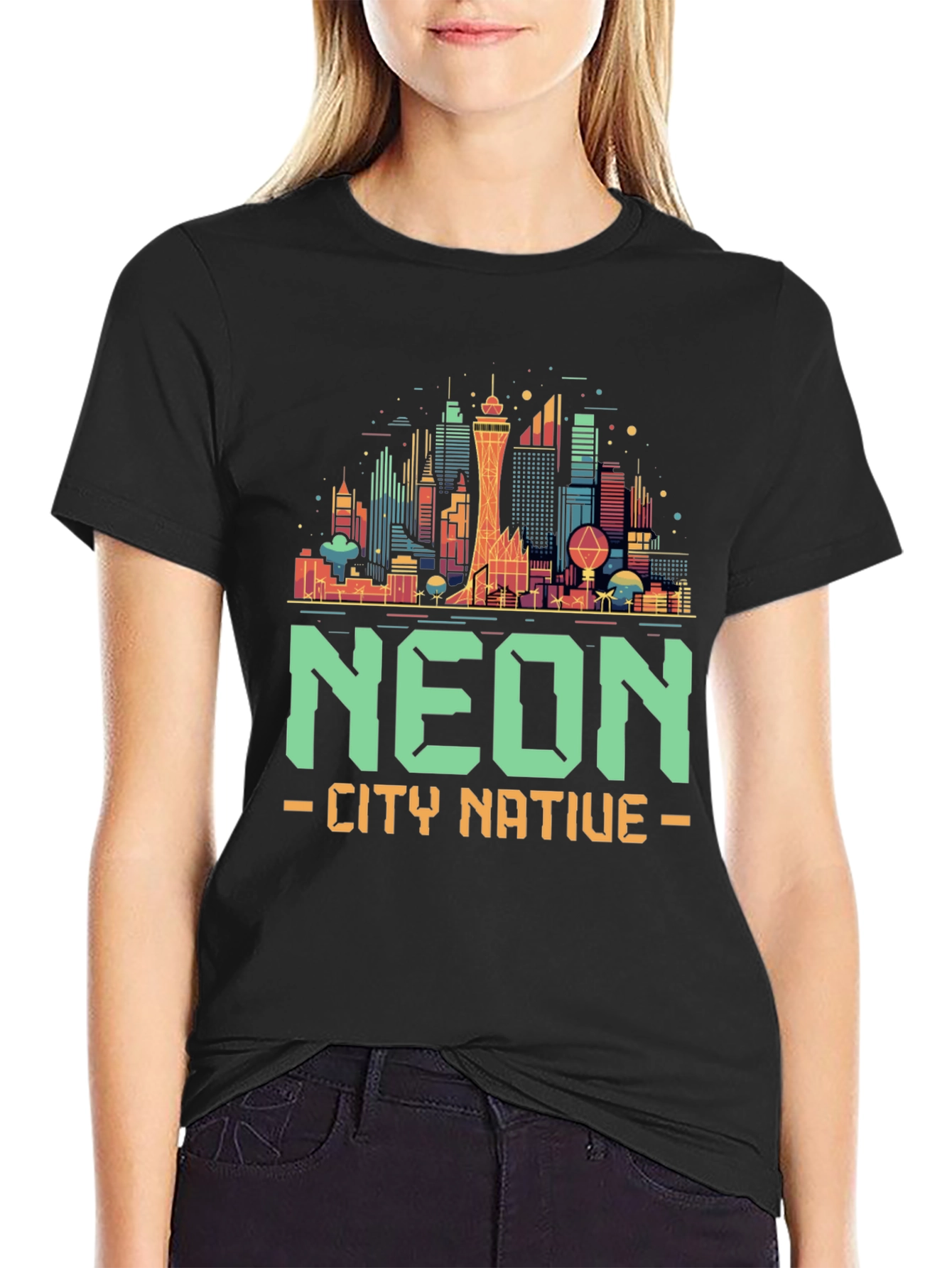 Neon City Native Graphic T-Shirt