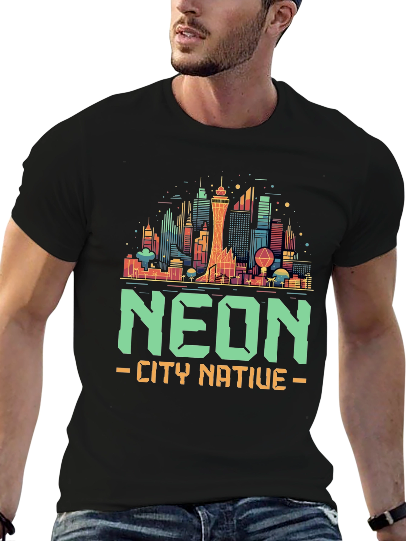 Neon City Native Graphic T-Shirt