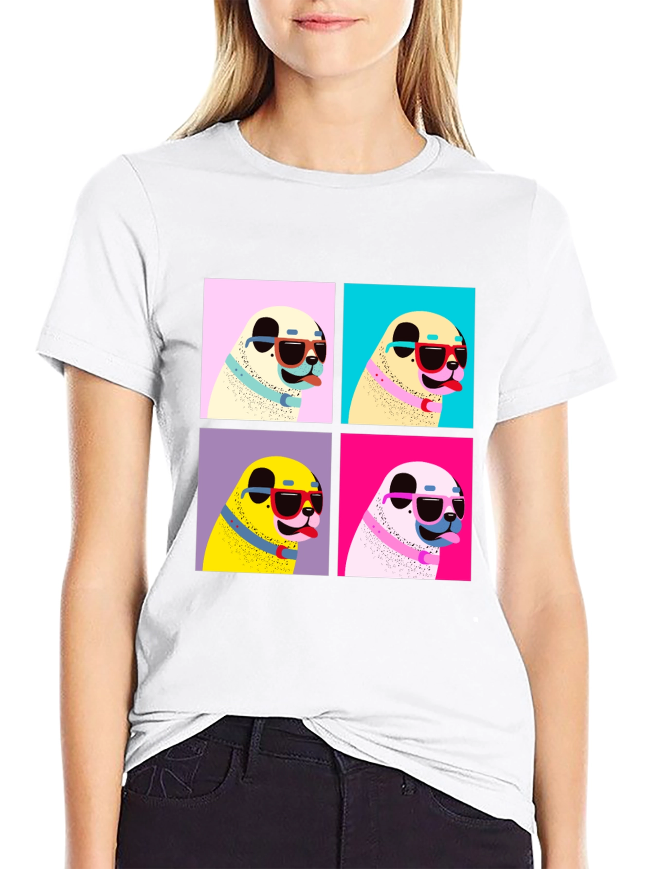 Cool Dog Pop Art T-Shirt