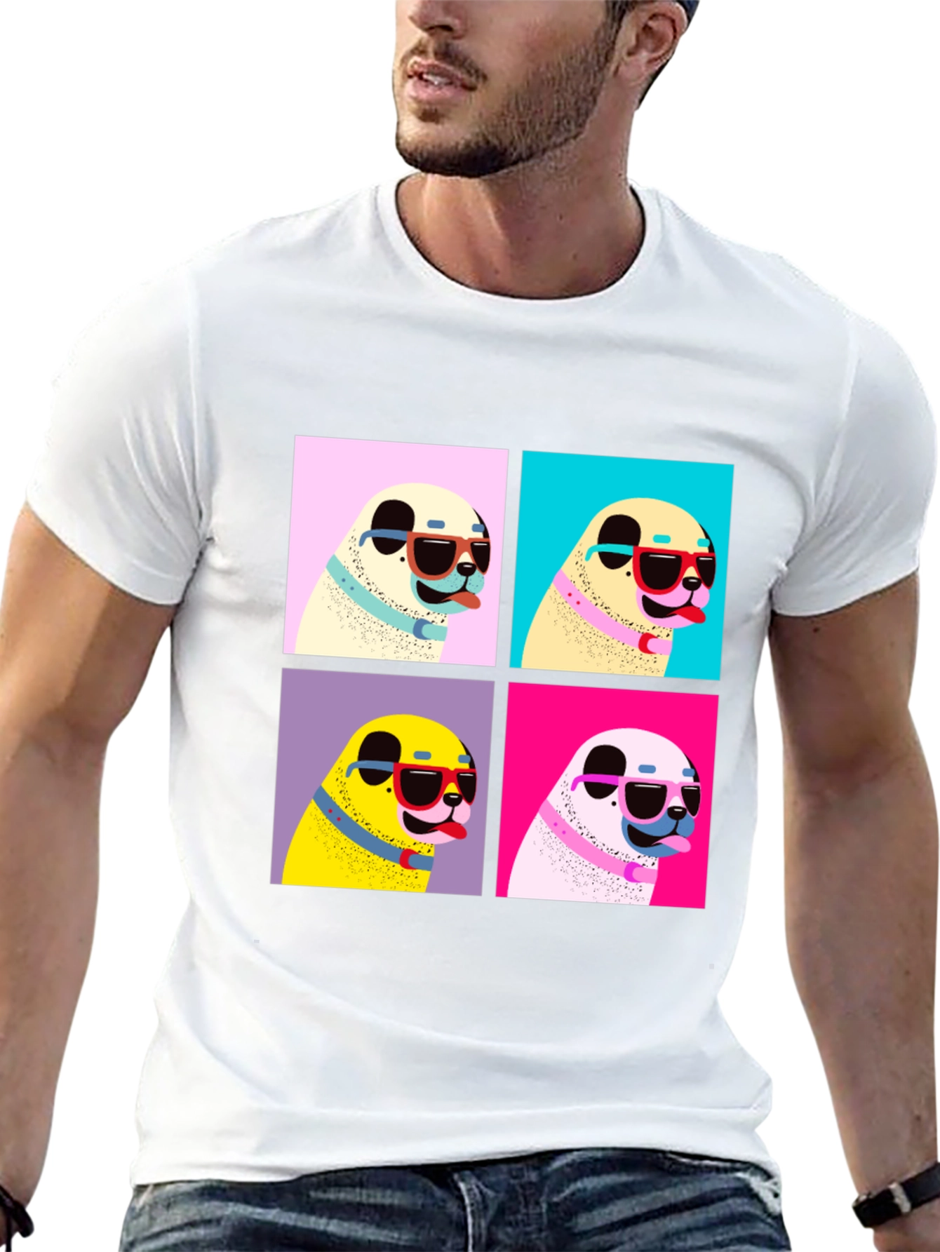 Cool Dog Pop Art T-Shirt
