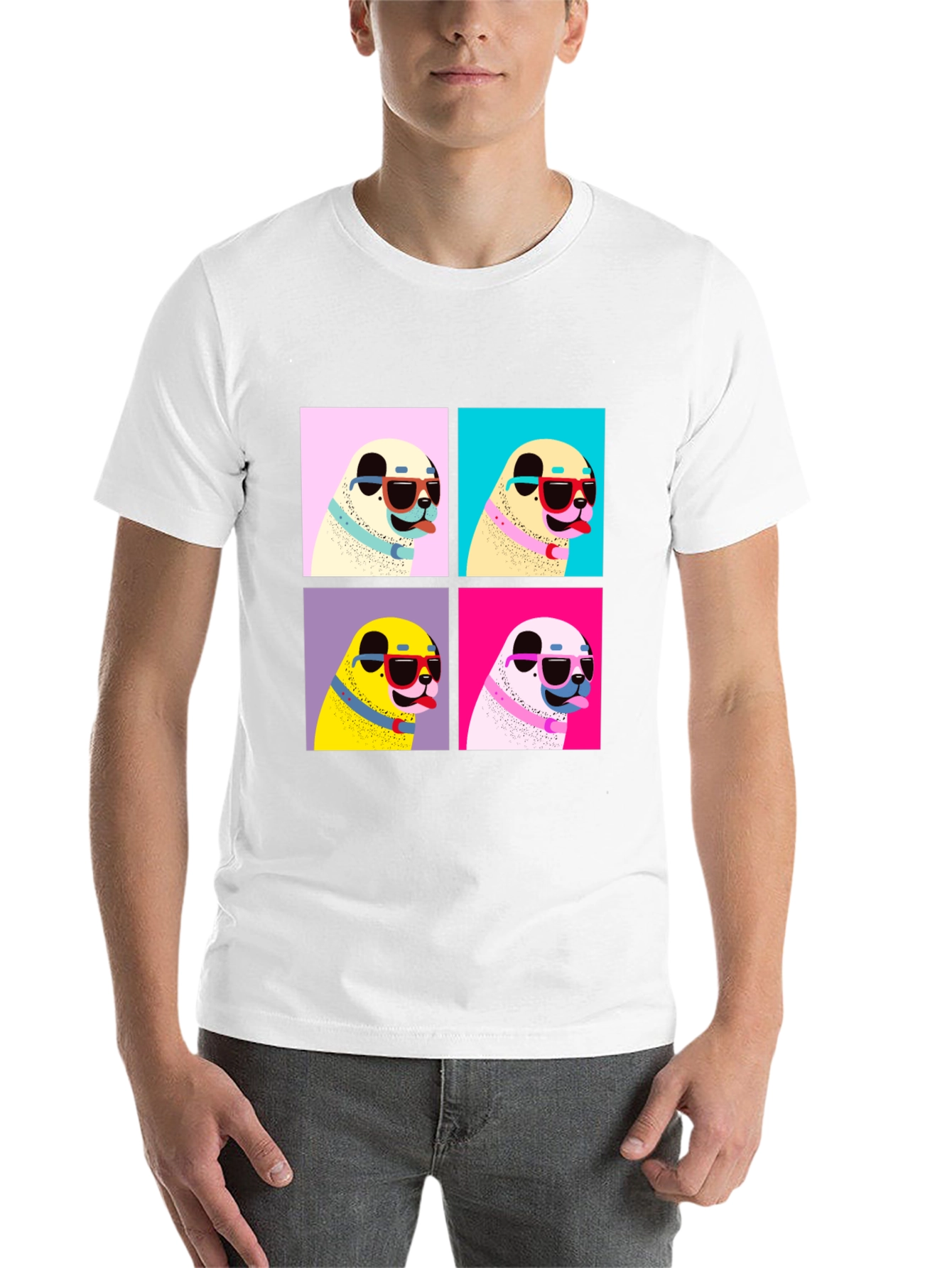 Cool Dog Pop Art T-Shirt