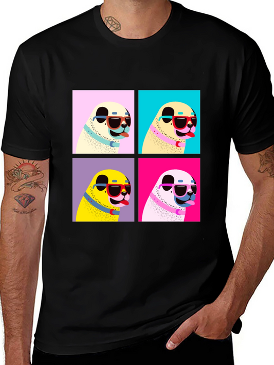 Cool Dog Pop Art T-Shirt