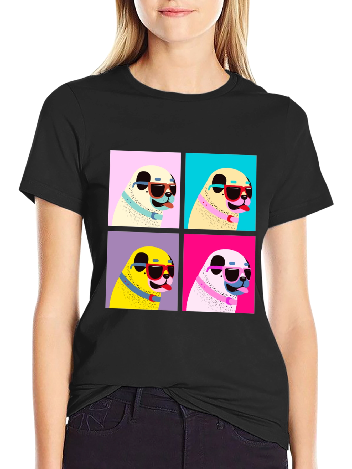 Cool Dog Pop Art T-Shirt