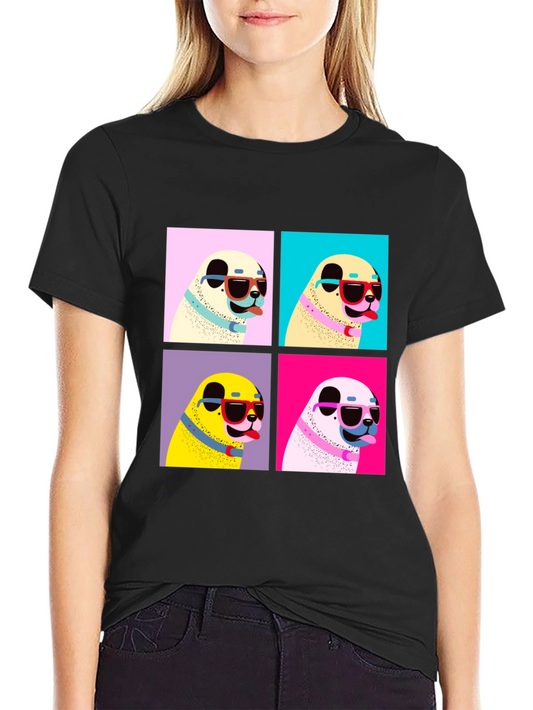 Cool Dog Pop Art T-Shirt