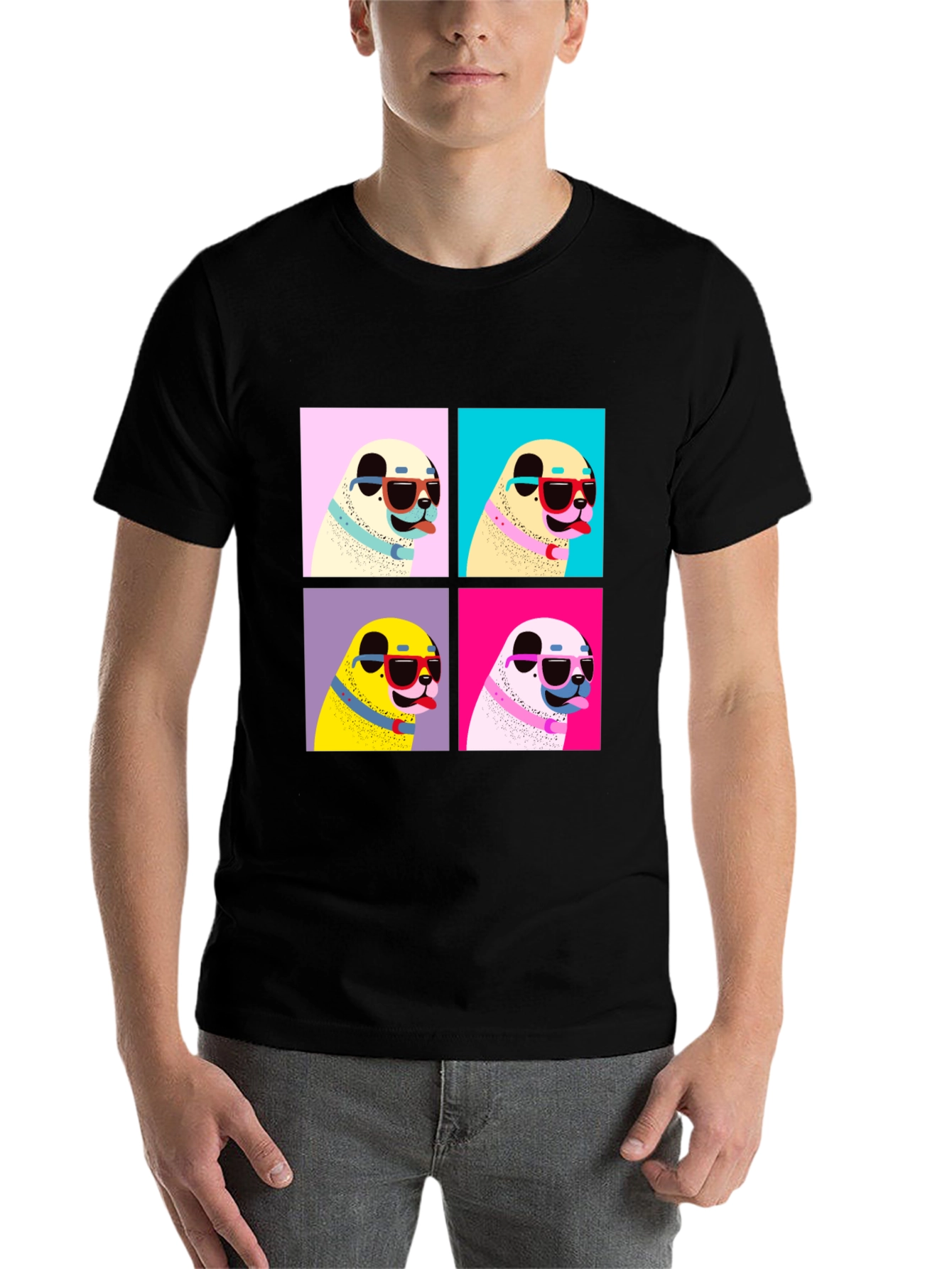Cool Dog Pop Art T-Shirt