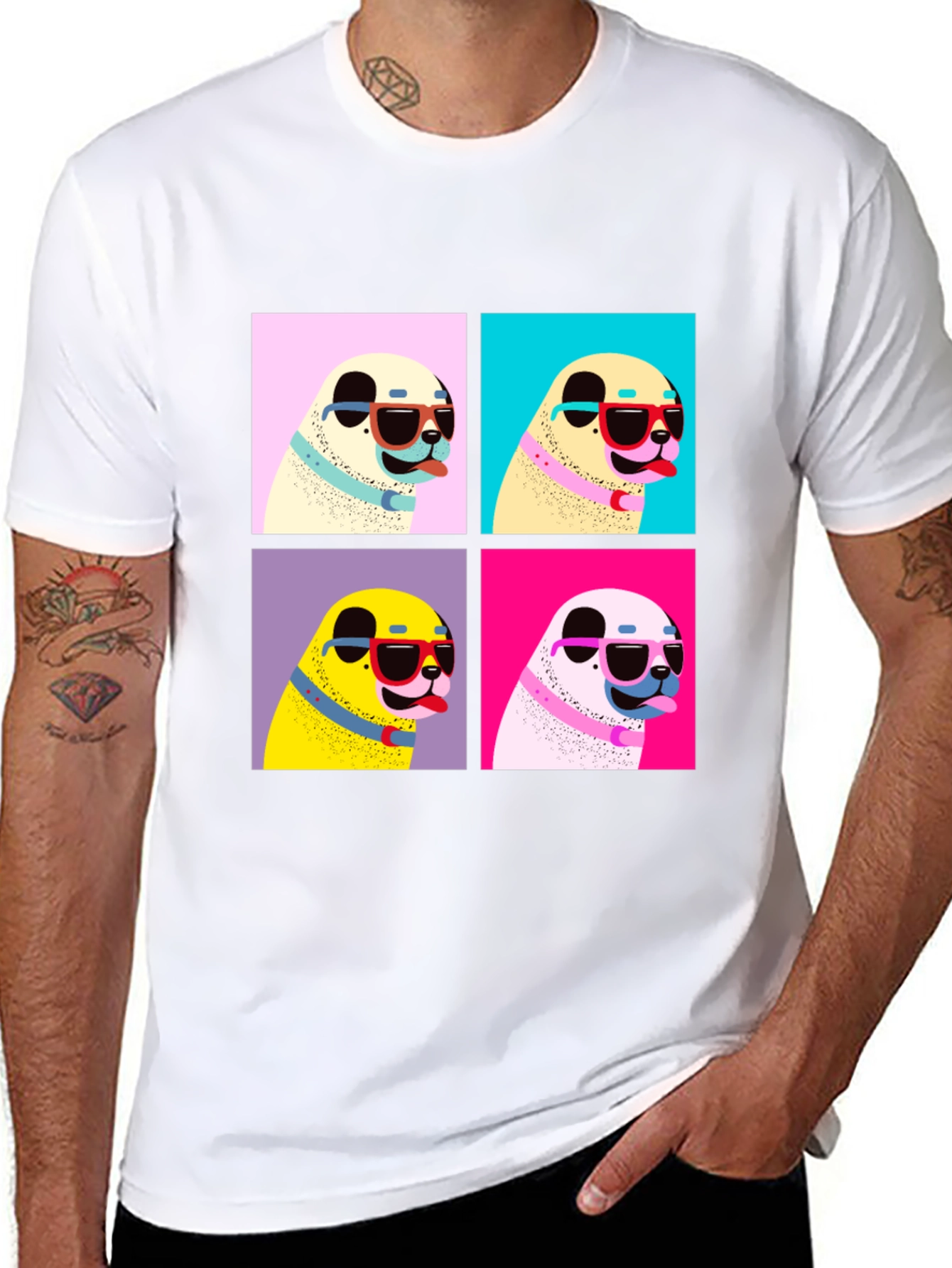 Cool Dog Pop Art T-Shirt