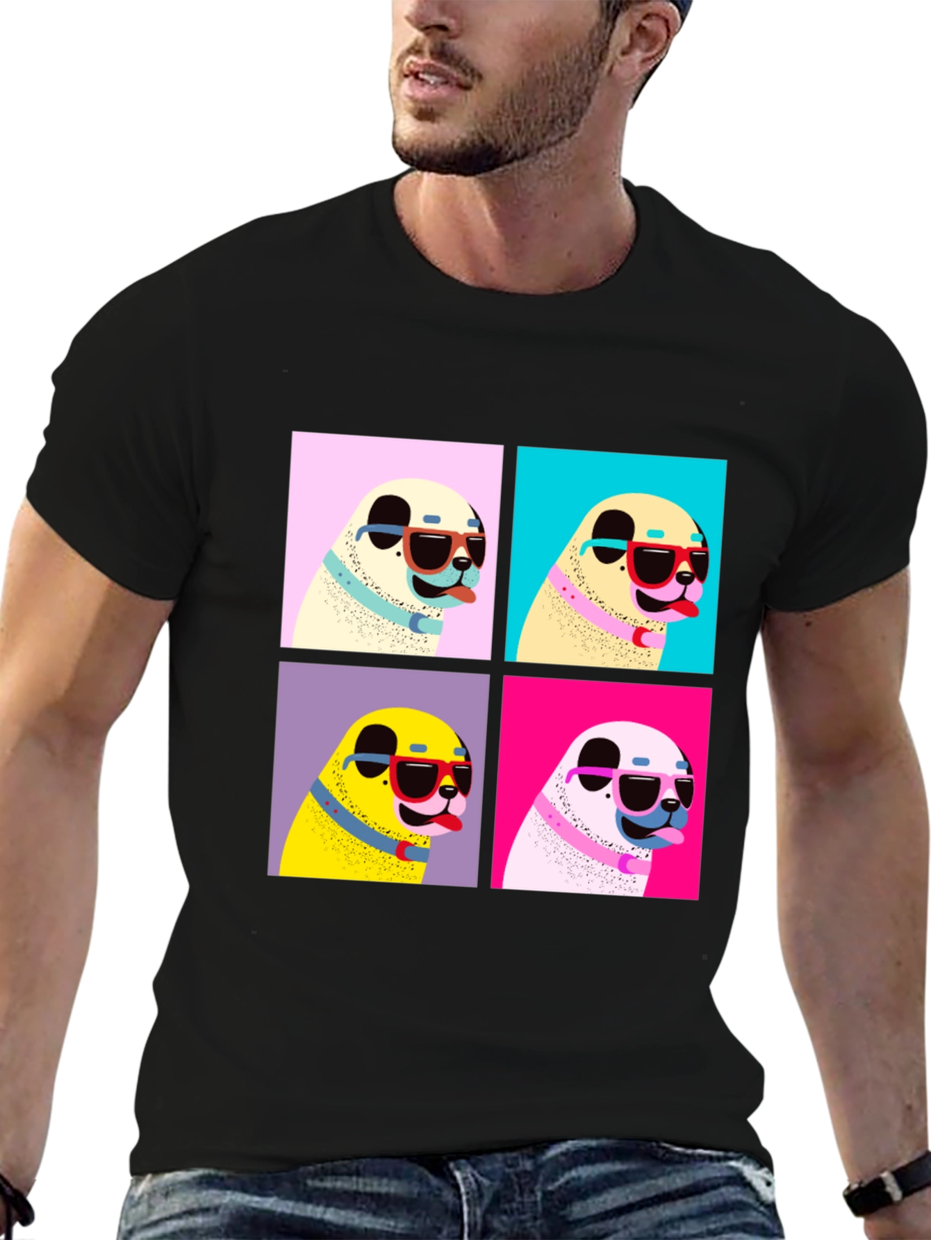 Cool Dog Pop Art T-Shirt
