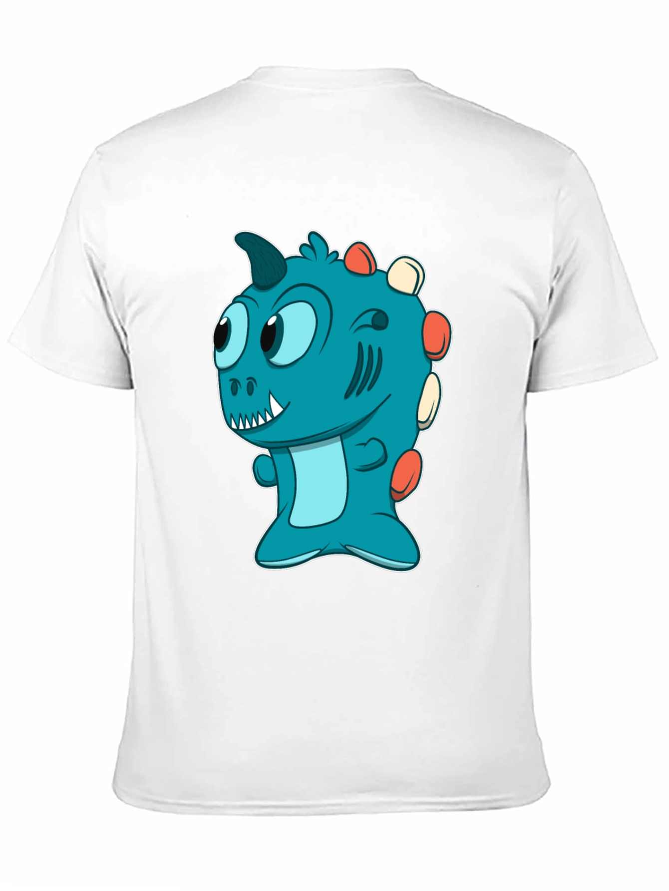 Cute Cartoon Dino T-Shirt - Mens Black Tee