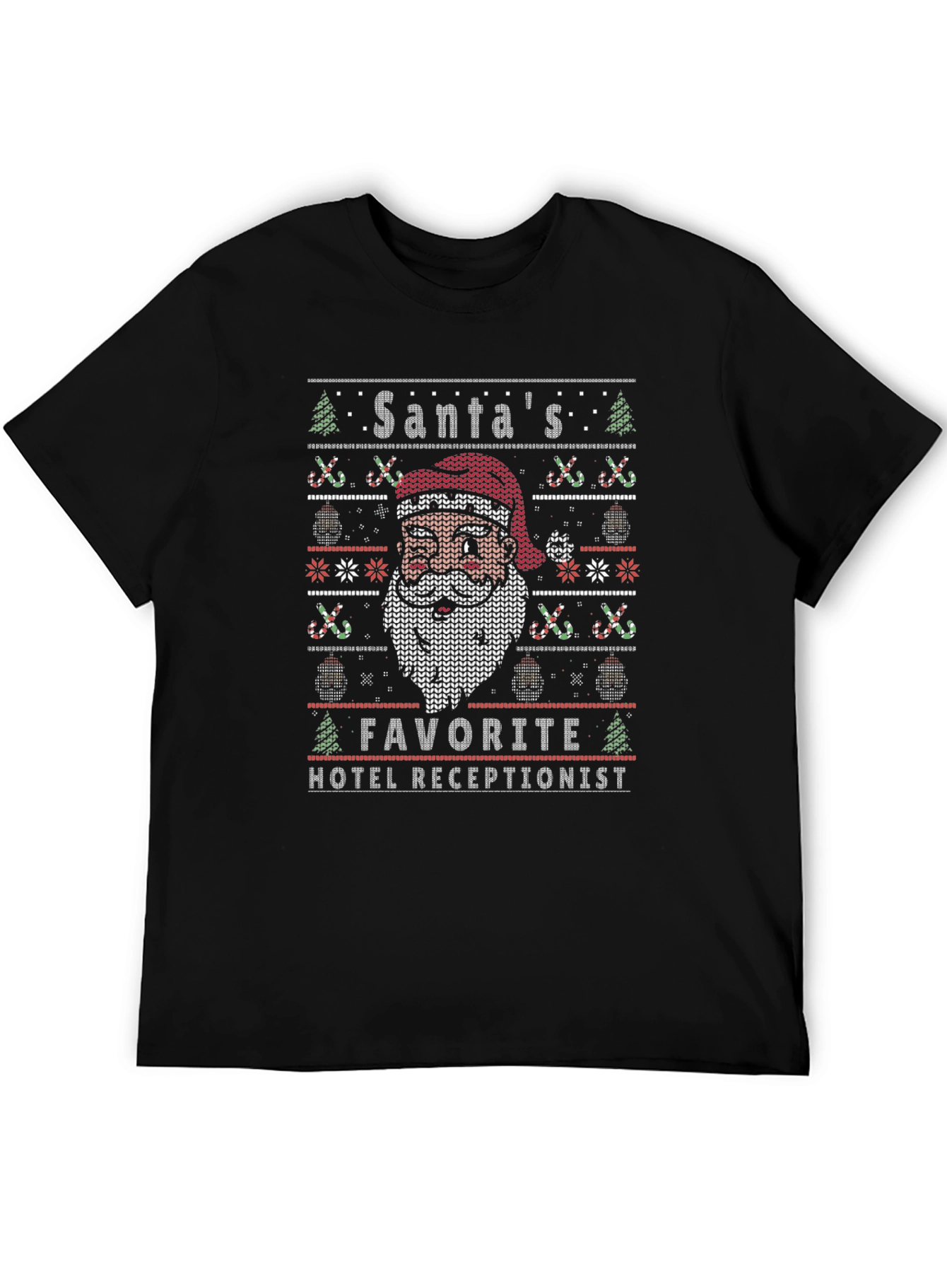 Santas Favorite Hotel Receptionist Ugly Christmas Sweater T-Shirt