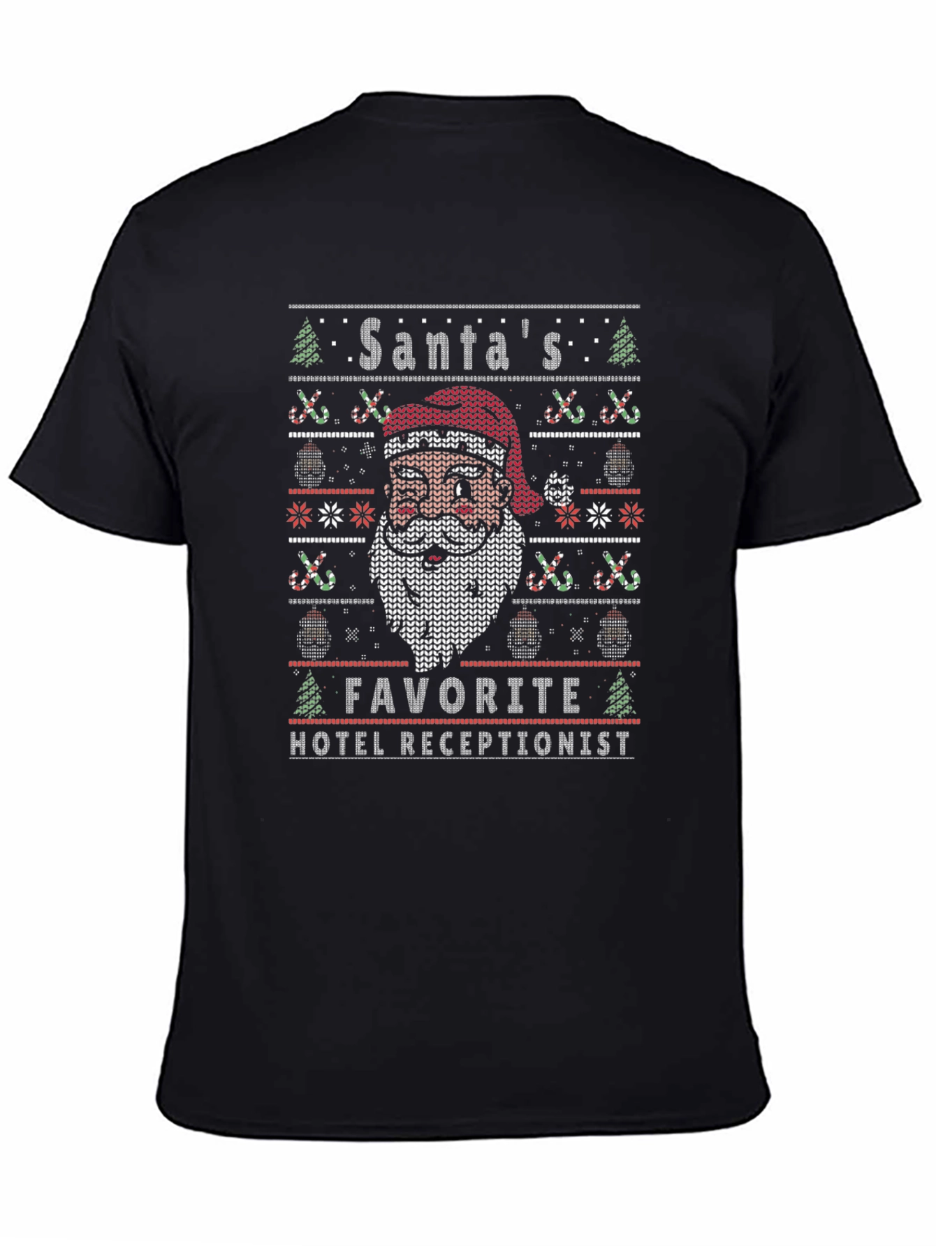 Santas Favorite Hotel Receptionist Ugly Christmas Sweater T-Shirt