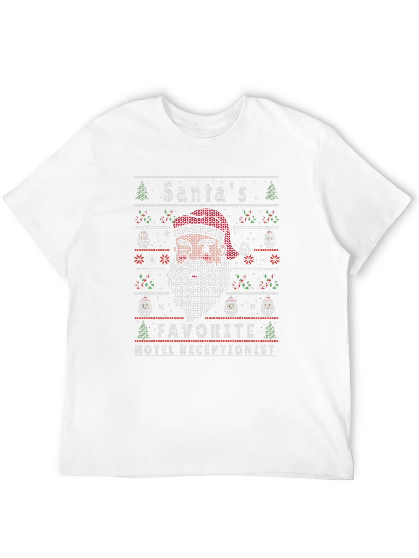 Santas Favorite Hotel Receptionist Ugly Christmas Sweater T-Shirt