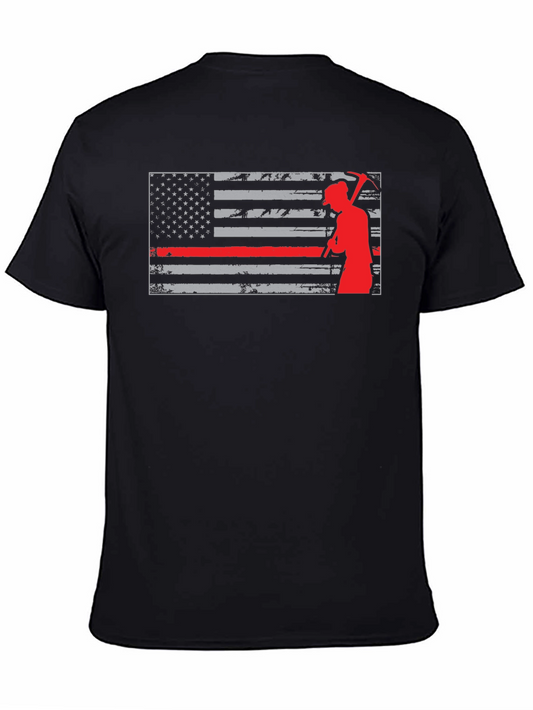 Red Line Miner American Flag T-Shirt