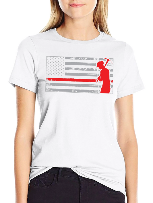Red Line Miner American Flag T-Shirt