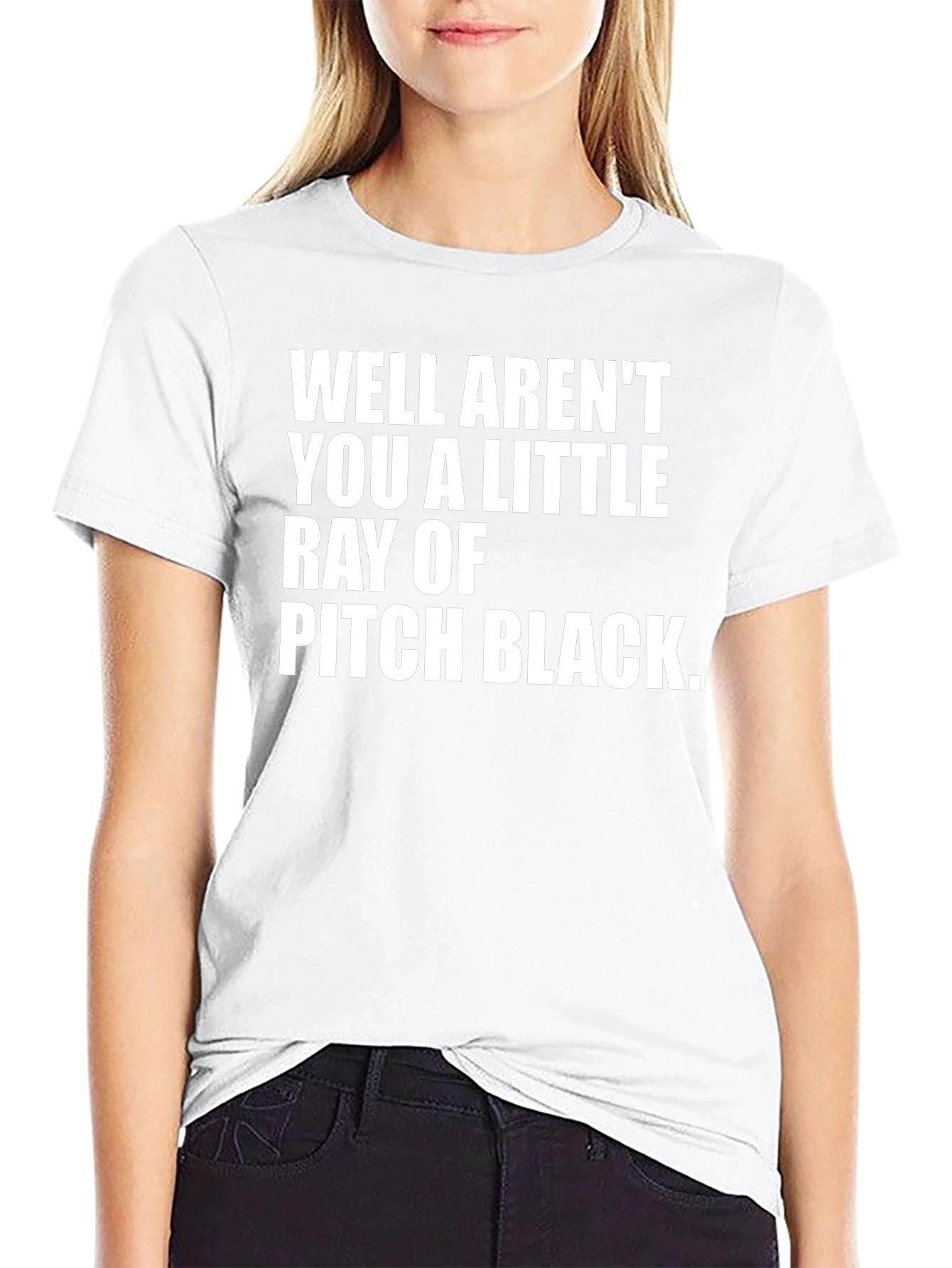Humorous Graphic Tee: Ray of Pitch Black Sarcasm