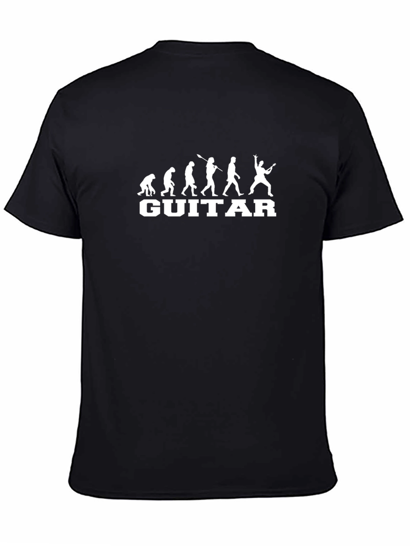 Guitar Evolution Black T-Shirt Music Lover Tee