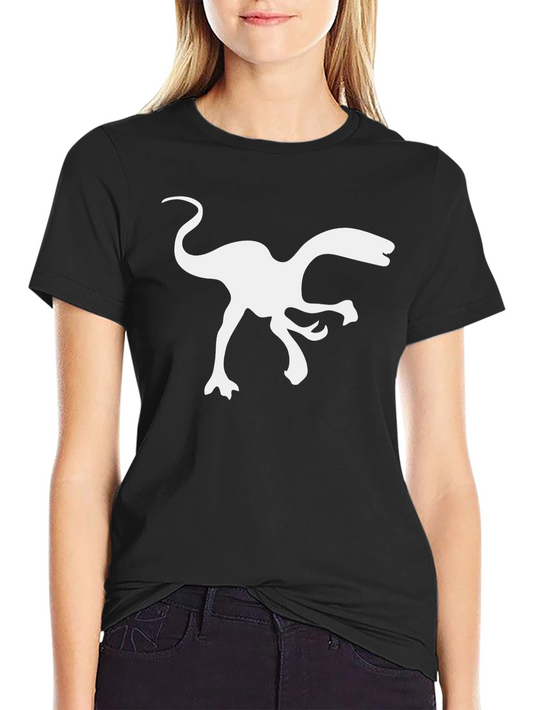 Dino Silhouette Tee - Black Cotton T-Shirt
