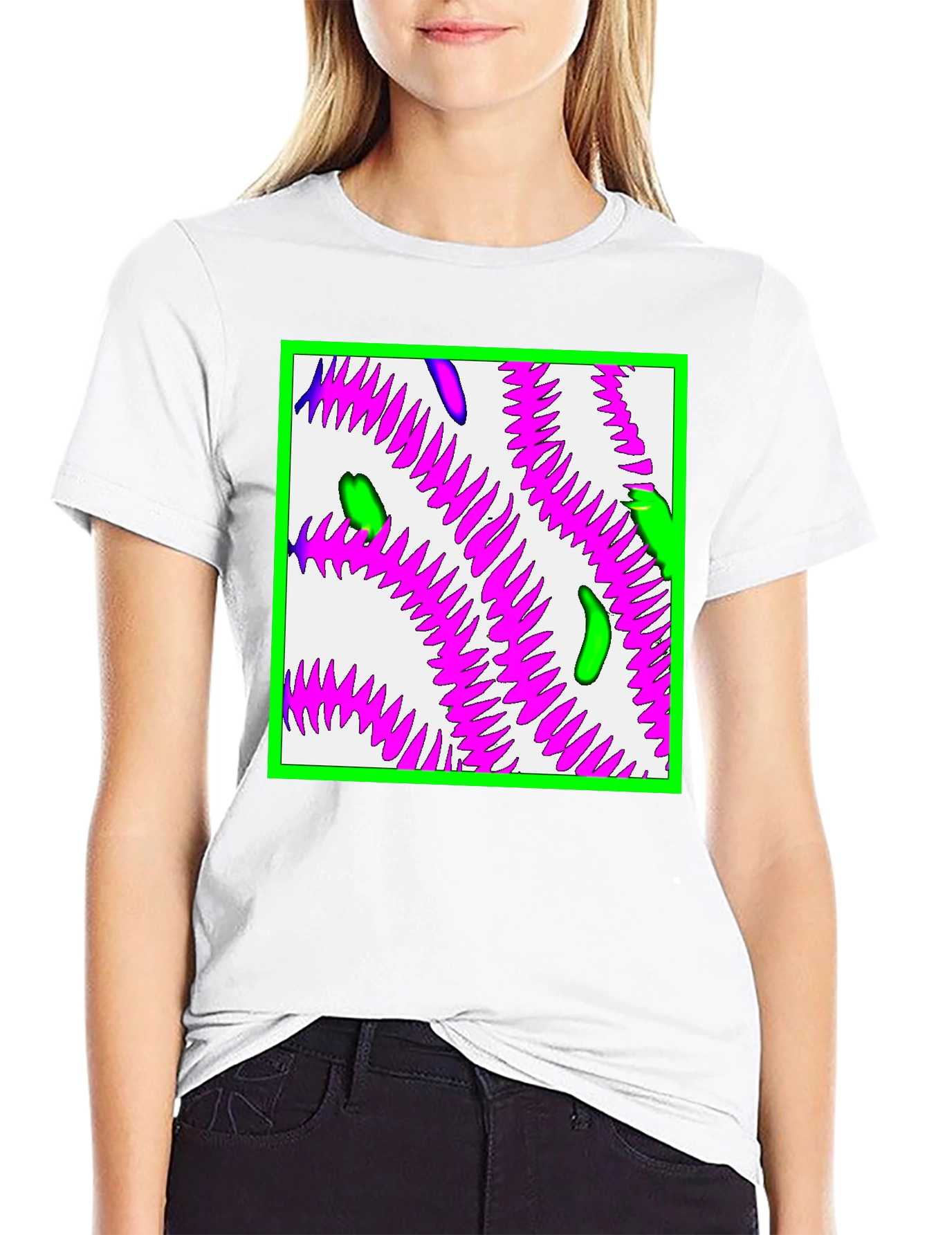 Abstract Graphic Print Black T-Shirt