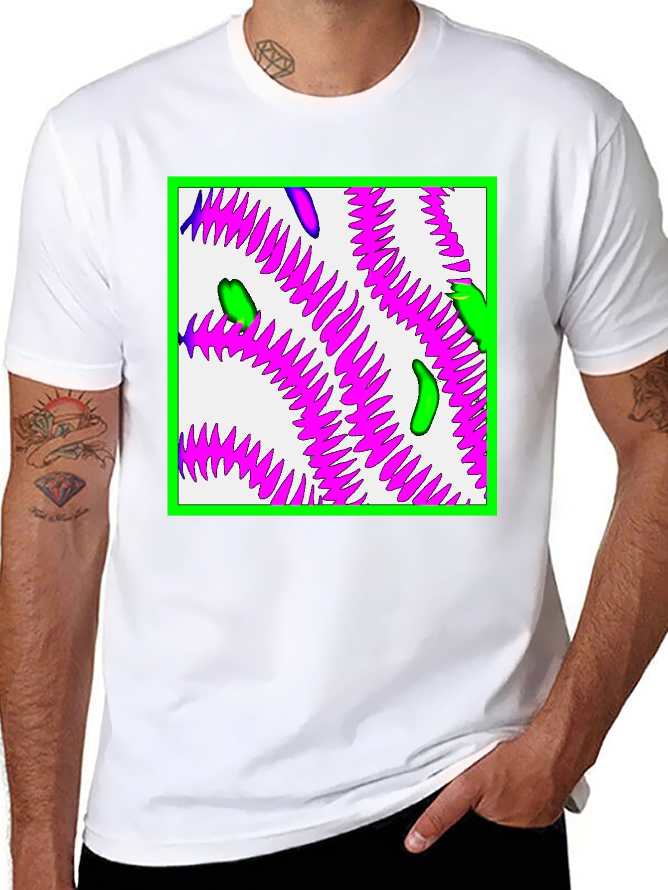 Abstract Graphic Print Black T-Shirt
