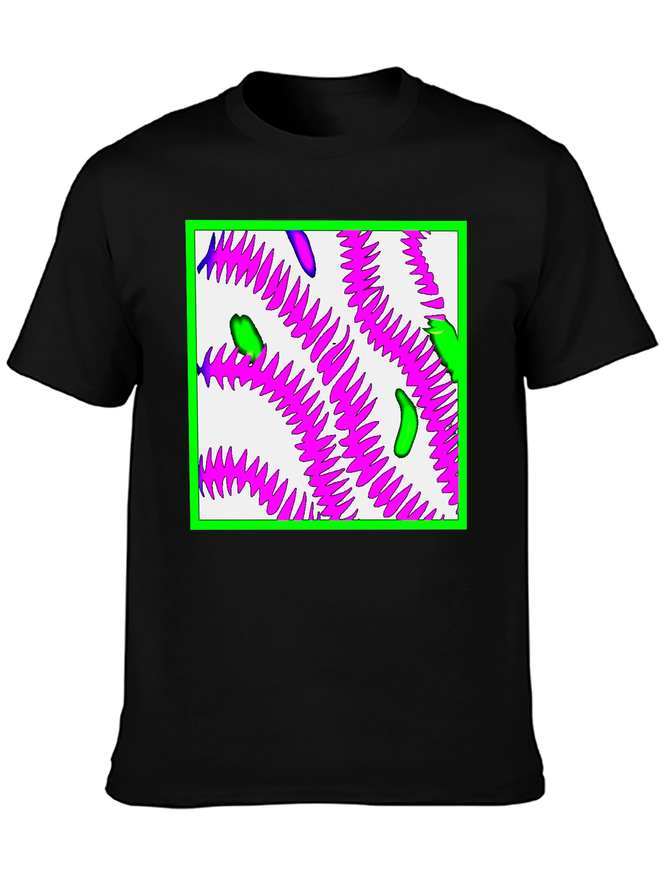 Abstract Graphic Print Black T-Shirt
