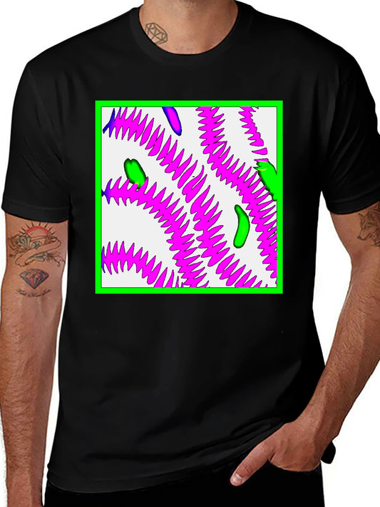 Abstract Graphic Print Black T-Shirt