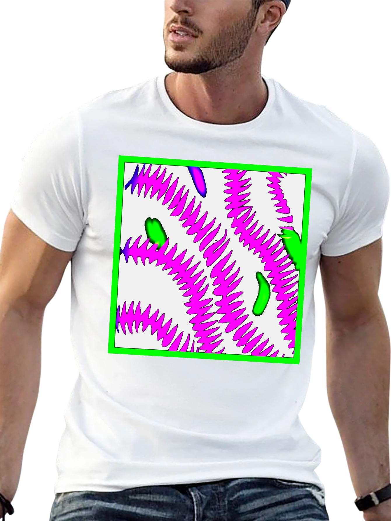 Abstract Graphic Print Black T-Shirt