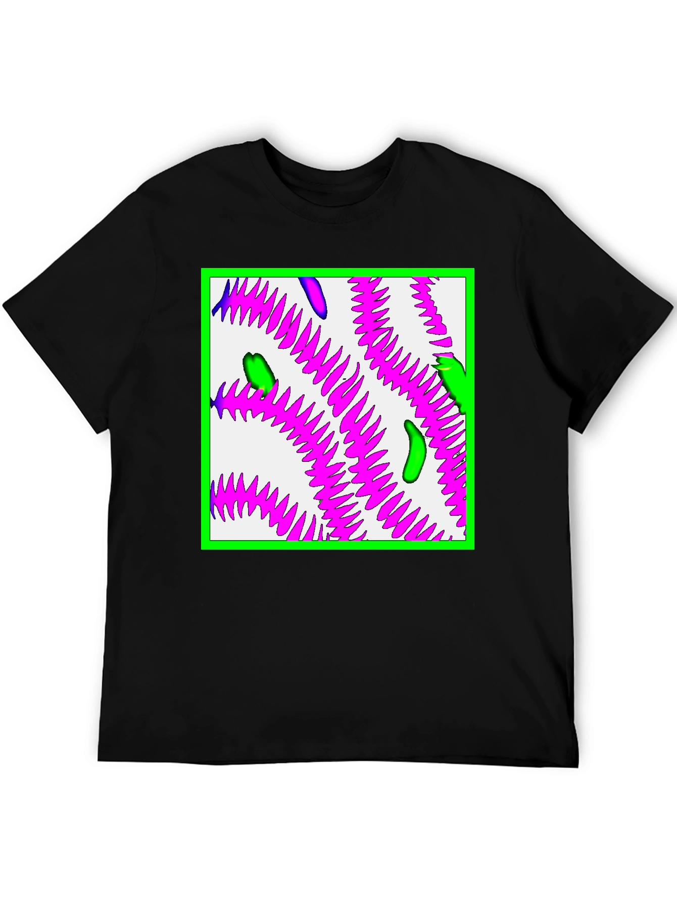 Abstract Graphic Print Black T-Shirt