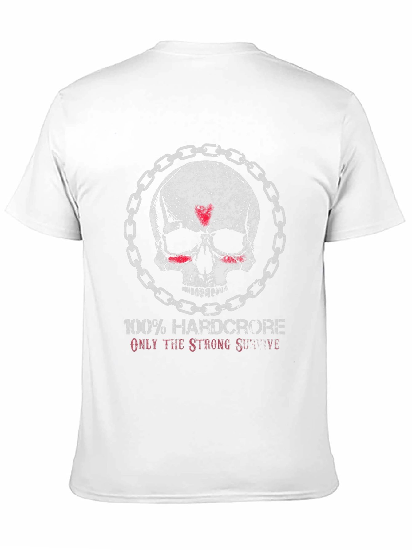 Hardcore Skull Chain Graphic T-Shirt