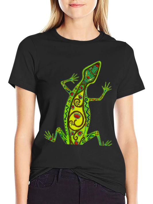 Cool Lizard Graphic Black T-Shirt