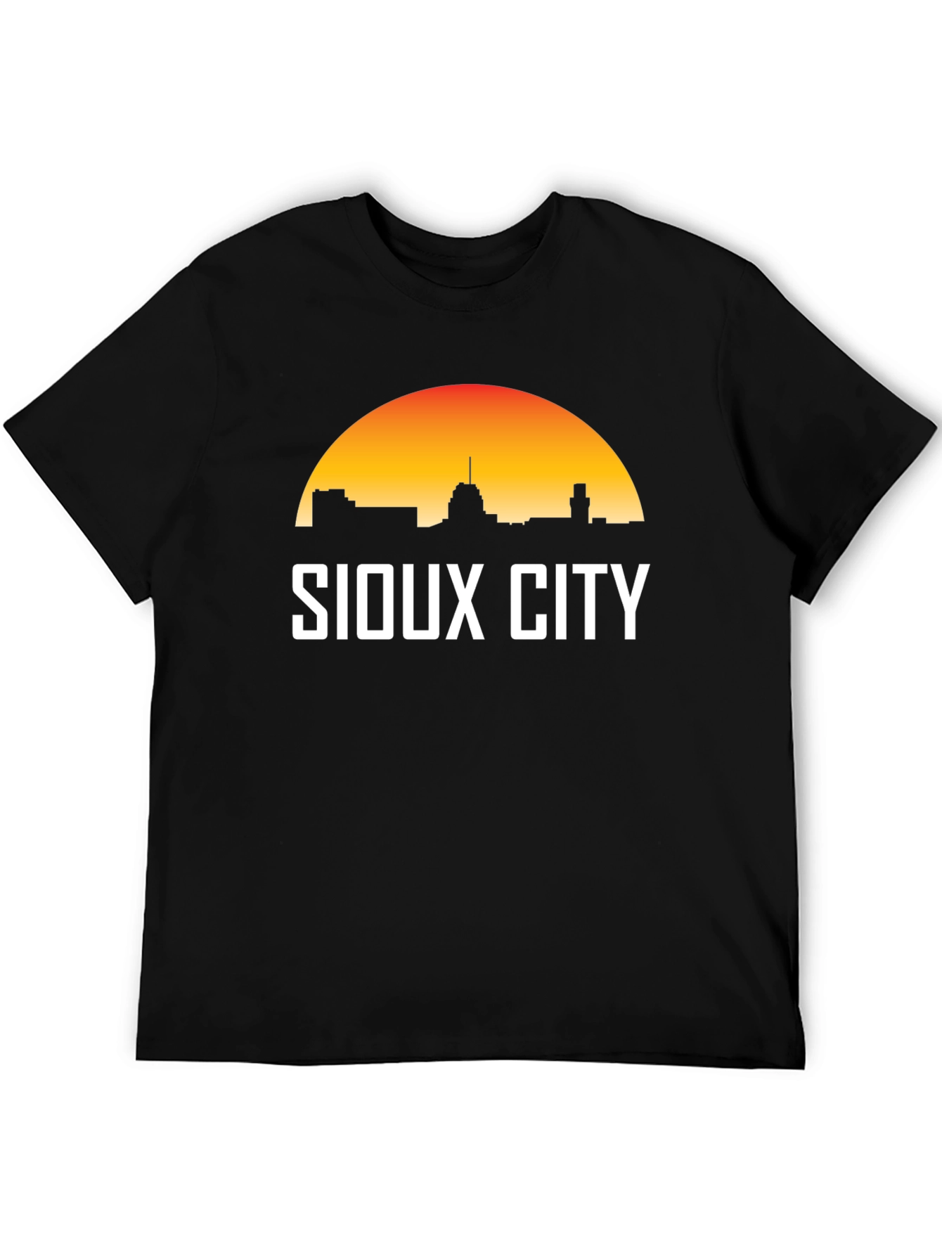 Sioux City Skyline T-Shirt Sunset Graphic Tee