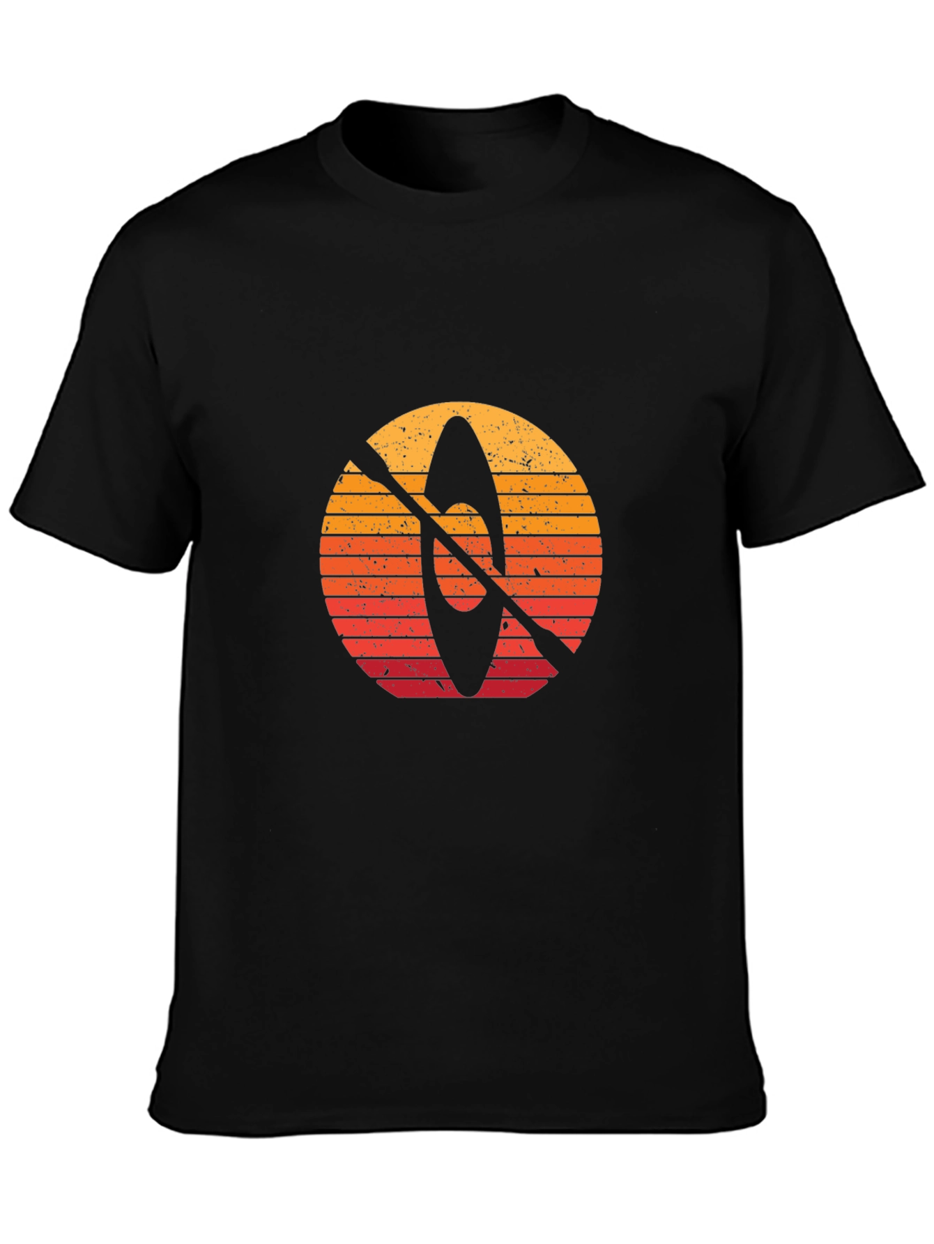 Retro Kayak Sunset Graphic T-Shirt