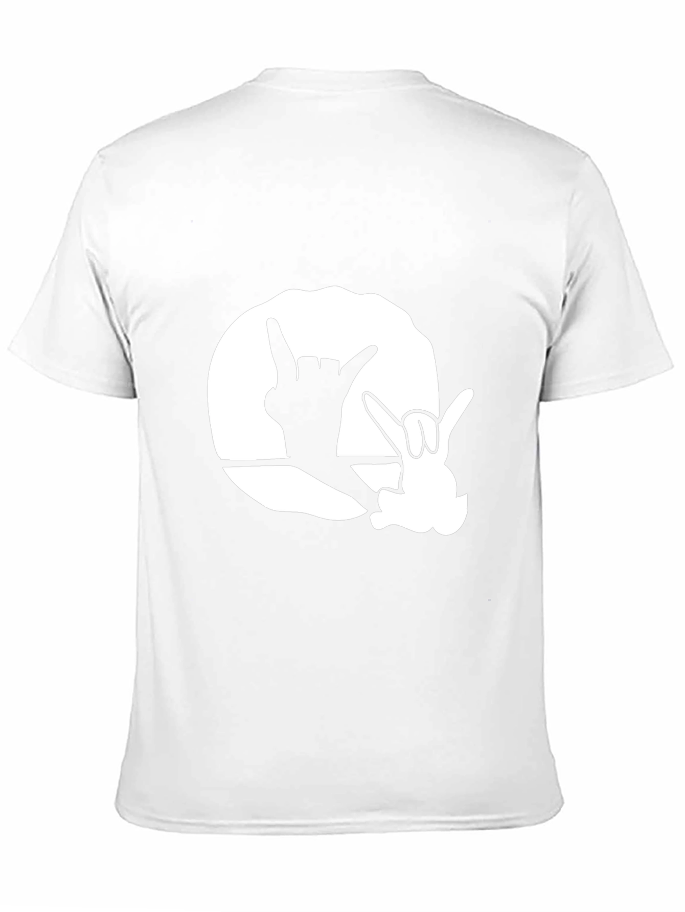 Black Graphic Tee with Hand Sign Design