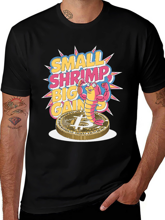 Small Shrimp Big Gains Bitcoin T-Shirt