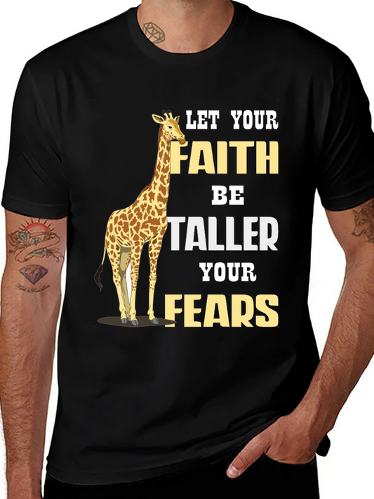 Faith Taller Than Fears Giraffe Graphic Tee