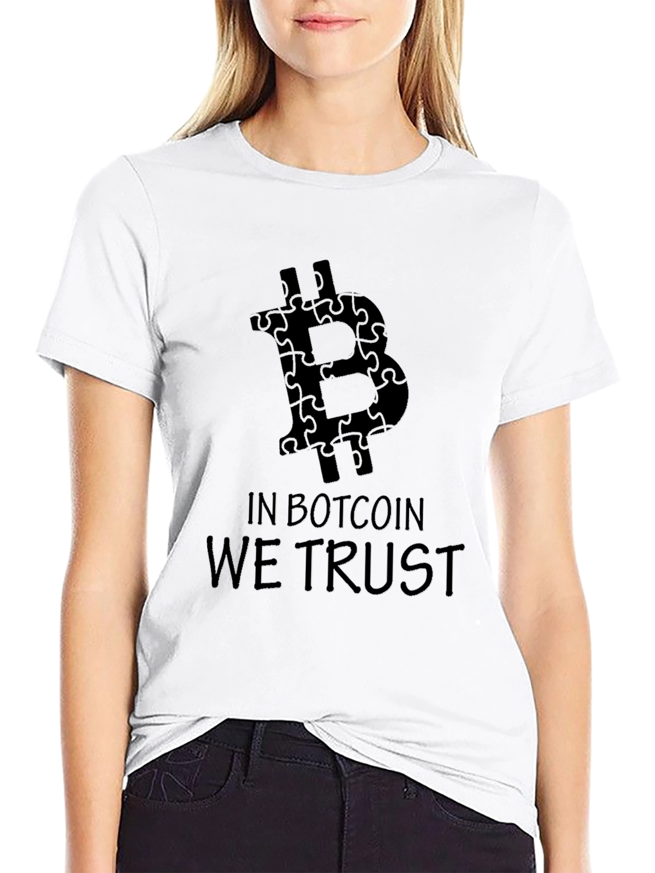 Bitcoin Puzzle Piece Graphic Black Tee