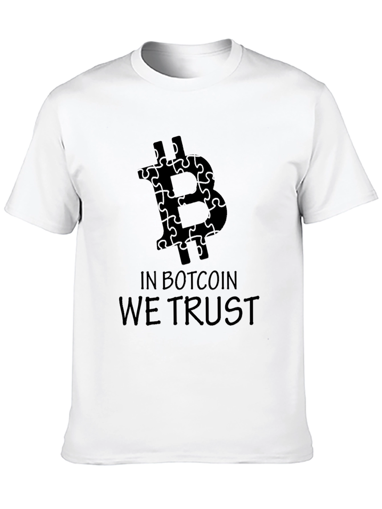 Bitcoin Puzzle Piece Graphic Black Tee