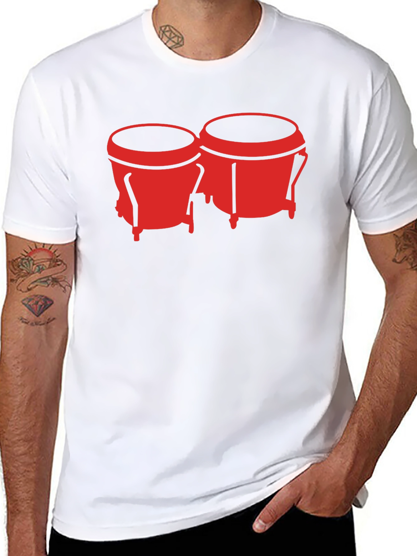 Bongo Drum Graphic Tee - Black
