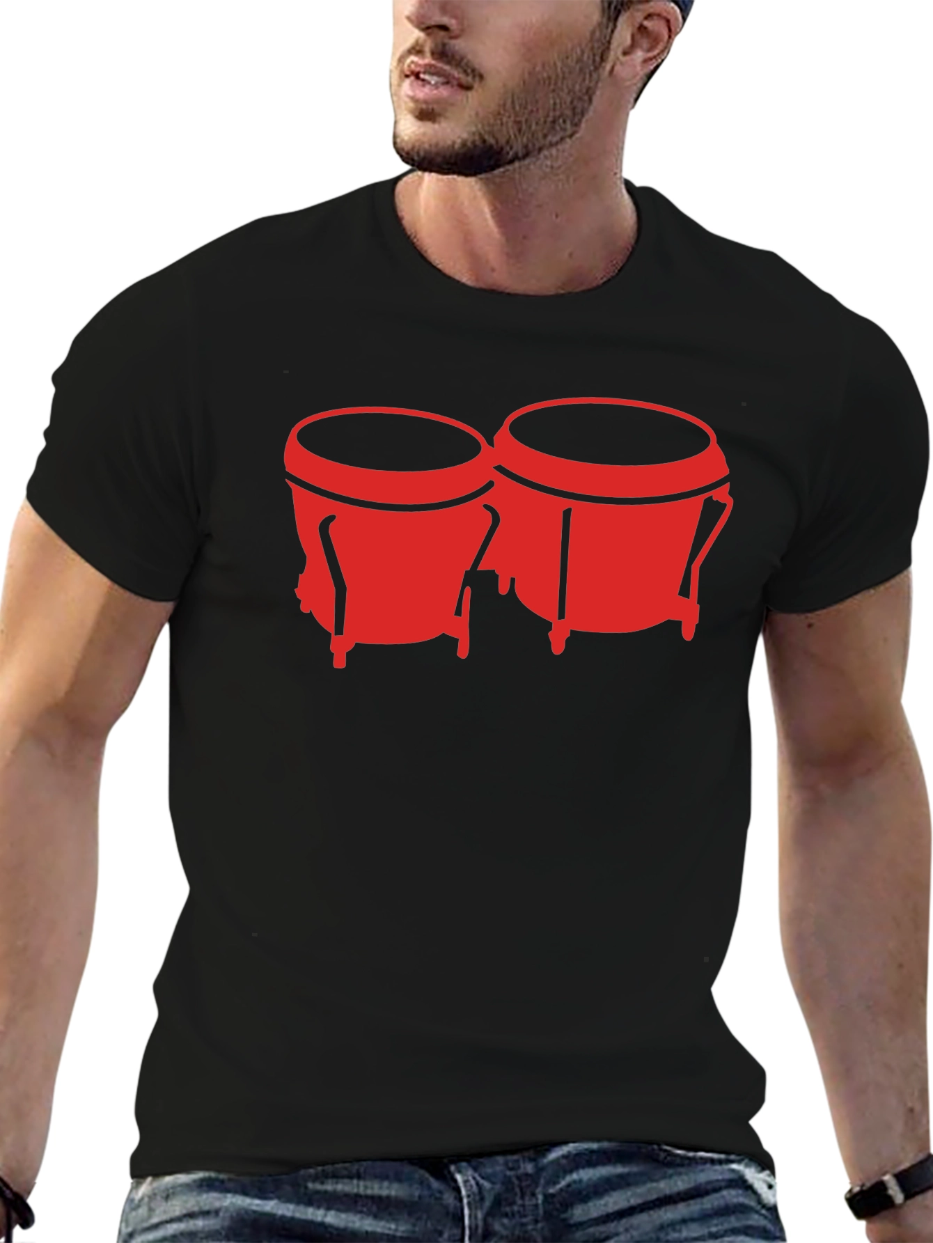 Bongo Drum Graphic Tee - Black