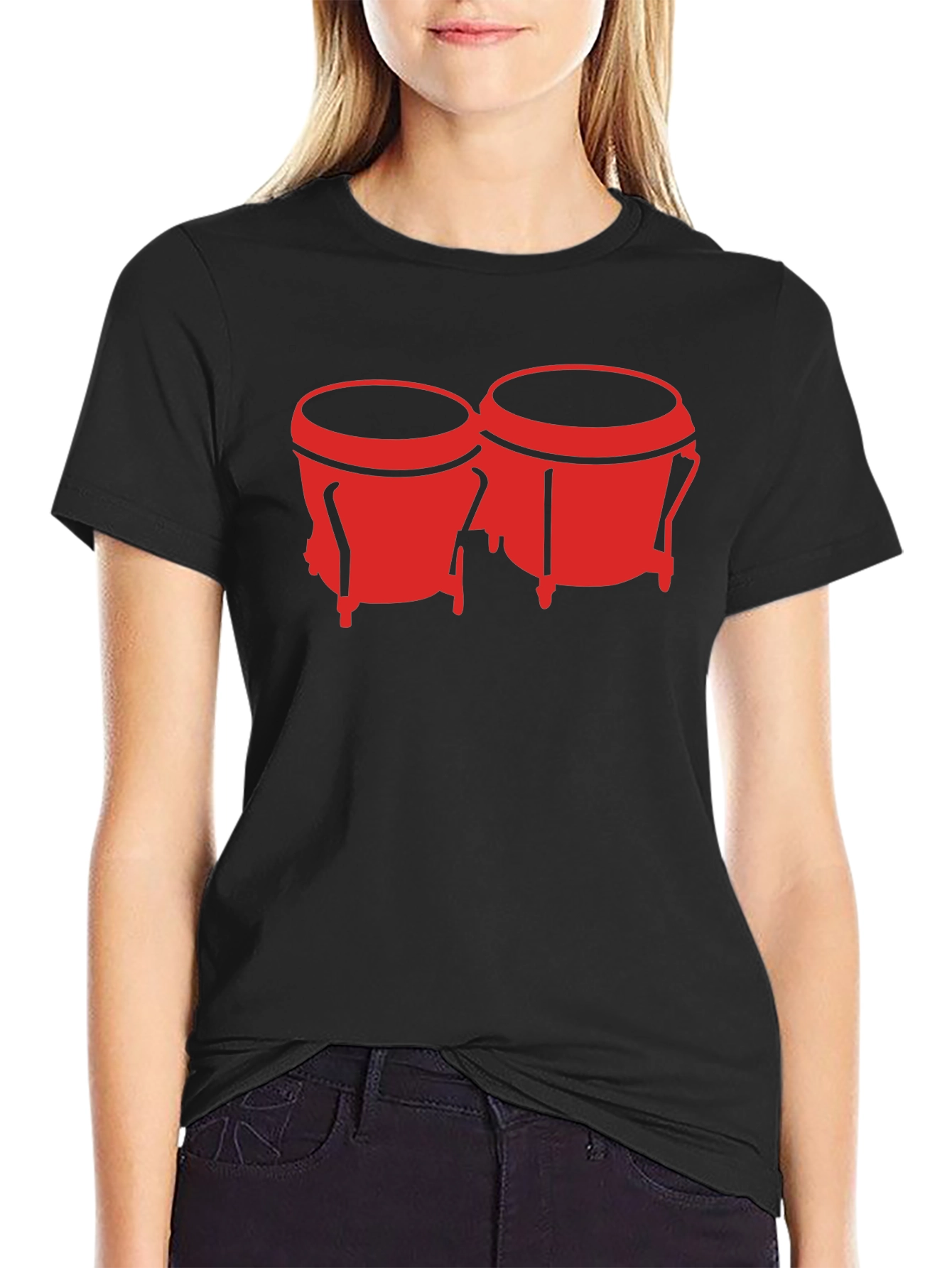 Bongo Drum Graphic Tee - Black
