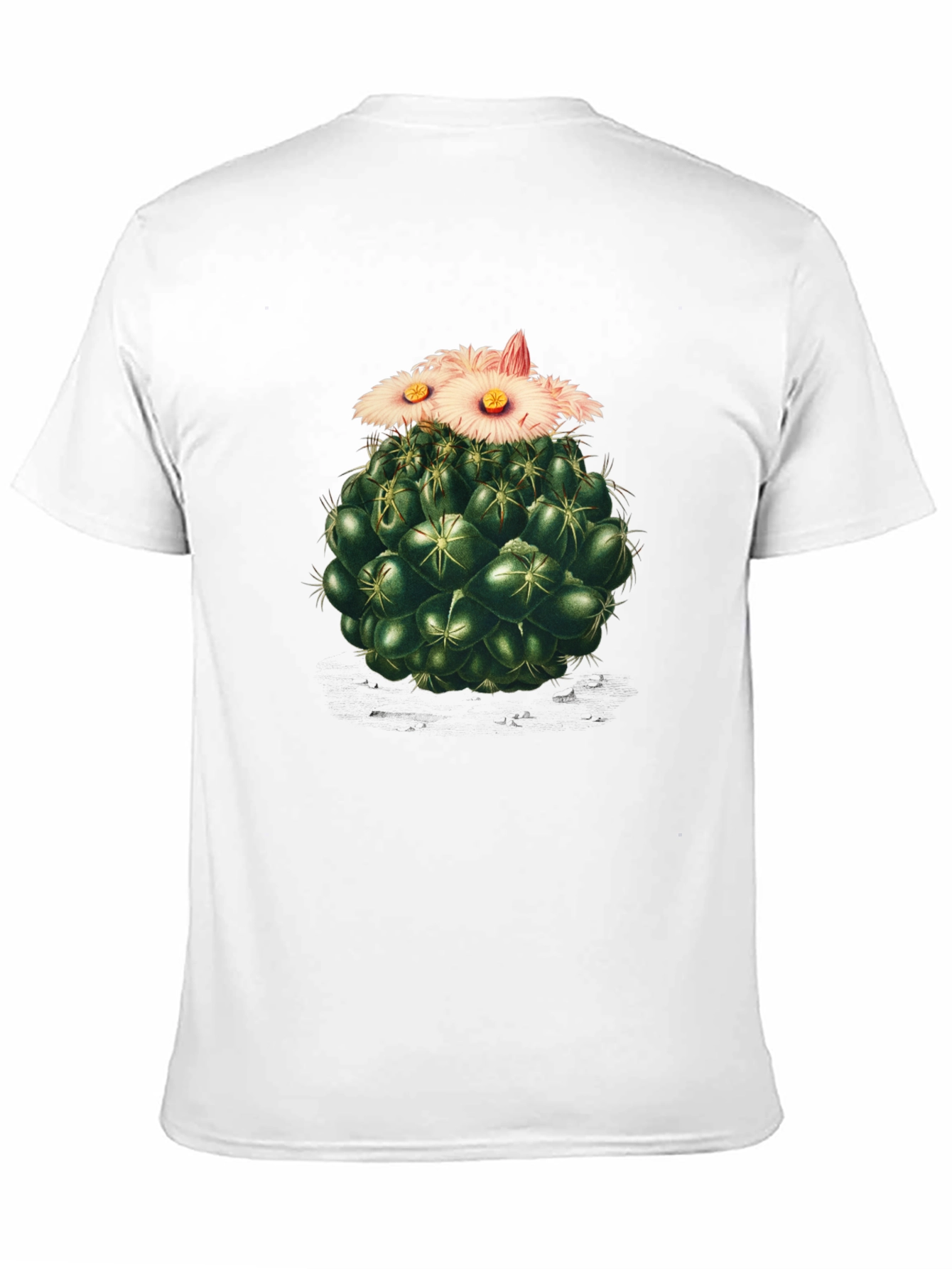 Cactus Flower Graphic Tee - Stylish Black T-Shirt